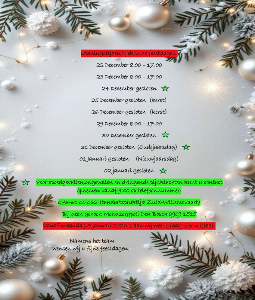 Openingstijden Kerst
